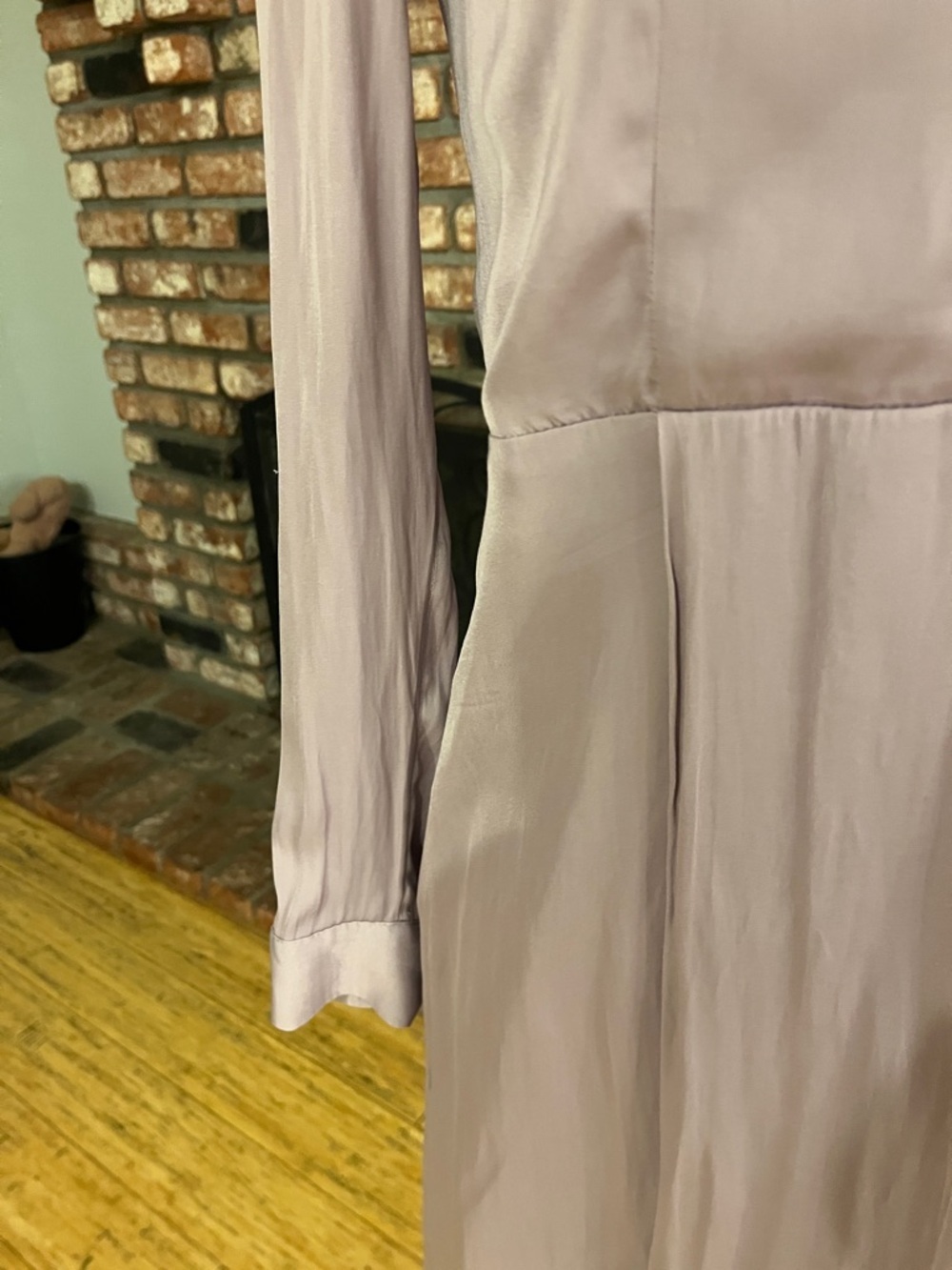 Armani Exchange $220 Lavender Long-Sleeve Shirt Dress - Picture 5 of 8
